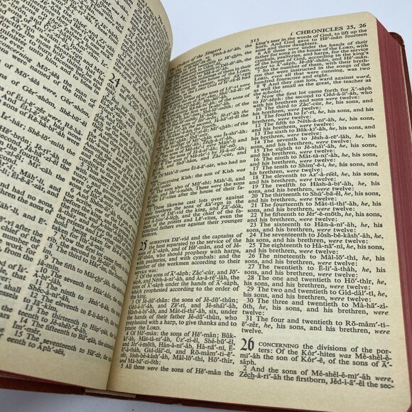 Holy Bible Dictionary Red Letter Edition Jesus King James Version KJV World - Picture 13 of 16
